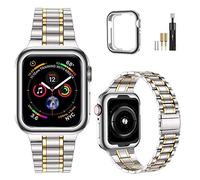 MioHHR Correa Compatible con Correa Apple Watch 40mm 38mm 41mm, Correas de Reloj de Acero Inoxidable con Caja Para iWatch Series 9 8 7 6 5 4 3 2 1 SE3 SE2 SE, Para Mujer Hombre
