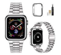 MioHHR Correa Compatible con Correa Apple Watch 40mm 38mm 41mm, Correas de Reloj de Acero Inoxidable con Caja Para iWatch Series 9 8 7 6 5 4 3 2 1 SE3 SE2 SE, Para Mujer Hombre