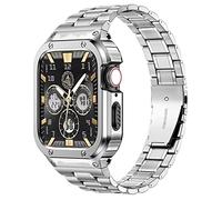 MioHHR Correas de Acero Inoxidable Compatible con Correa Apple Watch 42 mm, Correas Metálica Resistente con Funda Protectora, Correa Apple Watch Series 11/10 (42 mm), Para Hombre