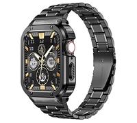 MioHHR Correas de Acero Inoxidable Compatible con Correa Apple Watch 46mm, Correas Metálica Resistente con Funda Protectora, Correa Apple Watch Series 11/10 46mm, Para Hombre