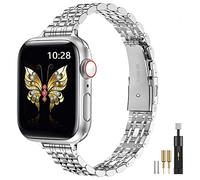 MioHHR Correas Delgada de Metal Compatible con Correa Apple Watch 49mm 46mm 45mm 44mm 42mm(Series 3/2/1), Correa de Acero Inoxidable Para Mujer Para iWatch Series 11 10 9 8 7 6 5 4 SE Ultra 3 2 1