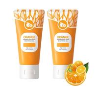 MIOKUKO Gel Exfoliante de Naranja, Gel Exfoliante blanqueador de Naranja, Exfoliante para la Piel del Rostro y el Cuerpo, Gel Exfoliante iluminador, Exfoliante hidratante para Toda la Piel (2PCS)