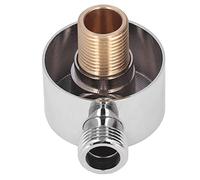 Miokycl - Adaptador de ducha de latón chapado en cromo G1 / 2 montado en la pared de fácil instalación, conector redondo de manguera de ducha