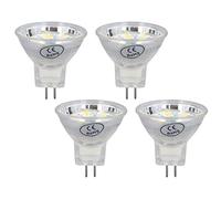 Miokycl - Bombilla LED MR11, 3 W, 300 lm, 9 perlas, base de doble husillo, para proyector, lámpara de paisaje, 4 piezas (blanco cálido 30000 a 4500 000)