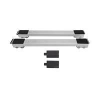 Mioky l rodillo extensible resistente para electrodomésticos es adecuado para lavadoras, 2 juegos de soporte móvil para muebles, base elevada, ruedas móviles para refrigerador, lavadora (plateado)