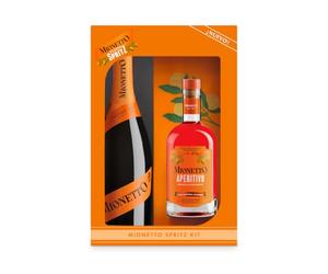 Mionetto Pack Spritz con Prosecco DOC 750 ml y Aperitivo 500 ml | Uva Glera de Treviso, Notas de naranja y botánicos, Estuche para regalar, 11% vol