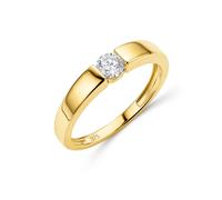MIORE Anillo de Compromiso de Diamantes para Mujer en Oro Amarillo Macizo 375 9K, con Diamante Solitario 0,25ct, Alianza de Boda Entregada Joyas con Joyero