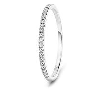 MIORE Anillo de eternidad para mujeren oro blanco 9 quilates 375 con diamantes brillantes de 0.09 quilates