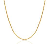 MIORE Collar Mujer, Cadena Plata Mujer 925 Dorada Chapada en Oro de 18 Quilates, 50cm Collar sin Colgante, Cadena Barbada, Joyería Hipoalergénica Hecha a Mano en Italia, Joya con Joyego