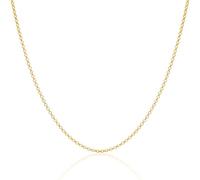 MIORE Collar Mujer Plata 925 Chapado en Oro 18 Quilates, 46cm Cadena Plata Mujer/Hombre, Cadena Ancla, Collar sin Colgante, Joyería Hipoalergénica Hecha a Mano en Italia