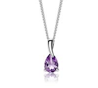 MIORE Collares Mujer, Colgante Oro Blanco/Amarillo de 9 ct 375, Gemas Zafiro/Rubí/Esmeralda/Topacio/Amatista/Aguamarina con Cadena Plata Chapada en Oro o Plata de Ley de 45 cm, Hipoalergénicos