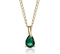 MIORE Collares Mujer Oro Blanco/Amarillo de 9 ct 375, Con Gemas Zafiro/Rubí/Esmeralda/Topacio/Amatista/Aguamarina, Longitud del collar 45 cm, Hipoalergénicos, Se entrega en Estuche para joyas
