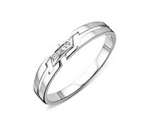 Miore MY004R8 - Anillo de oro blanco de 9 quilates con diamante (.02), talla 18 (18,47 mm)