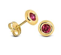 Miore Pendientes de mujer con oro amarillo de 9 quilates (375), corte redondo