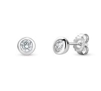Miore Pendientes Mujer Plata de Ley 925 con Circonita Cúbica, Pendientes Plata Pequeños Hipoalergénicos, Joyería Elegante presentada en Caja de Regalo, Regalos Originales para Mujer.