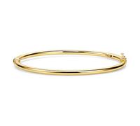 MIORE Pulsera Mujer de Plata de Ley 925 Bañada en Oro de 18K 750, Brazalete Plata Brillante con Tubos Redondos, Pulsera Brazalete Hecha a Mano en Italia, Entregada Joyas Dorados con Joyero