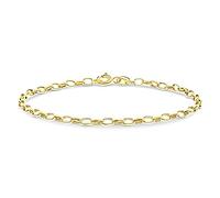 MIORE - Pulsera para mujer, oro amarillo de 14 quilates (585), malla ovalada, cadena de malla, llanta, longitud 19,5 cm, cierre de anillo de resorte, pulsera de oro hipoalergénica, fabricada en Italia