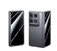 MiorMiar Estuche Rígido para Teléfono para PC para Motorola RAZR Fold, Proteger La Cubierta con Soporte De Aleación, HD/Película Protectora De Pantalla De Privacidad (Gris,Anti-pío,Sin Soporte)