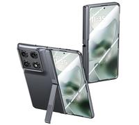 MiorMiar Estuche Rígido para Teléfono para PC para Motorola RAZR Fold, Proteger La Cubierta con Soporte De Aleación, HD/Película Protectora De Pantalla De Privacidad (Gris,Pantalla HD,con Soporte)