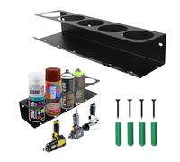 Miosugo Botellero Spray, porta botellas de aerosol montado en la pared, organizador para botellas Spra de acero al carbono, contiene 5 botes de aerosol, para taller, garaje, tienda, casa