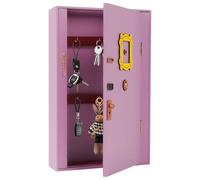 Miosugo Friends Monica's Key Hooks, 19 x 5 x 29,4 cm, caja para llaves de madera, con 6 ganchos, caja para llaves de pared, para TV show, puerta de entrada, pasillo, dormitorio, oficina (morado)