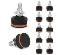 Miosugo Patas ajustables en altura para muebles con tuercas de impacto, patas de nivelación de metal con tapa de goma antideslizante, para muebles, mesas, estantes, sillas, capacidad de carga de 100