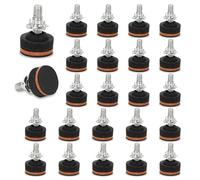 Miosugo Patas ajustables en altura para muebles con tuercas de impacto, patas de nivelación de metal con tapa de goma antideslizante, para muebles, mesas, estantes, sillas, capacidad de carga de 100