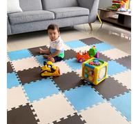 MioTetto Soft Non-Toxic Foam Baby Play Mat | Toddler Playmat | Colorful Jigsaw Puzzle Play Mat | 36 Squares Foam Floor Mats for Kids & Babies | EVA Foam Interlocking Tiles for Gym, Nursery, Playroom