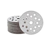 MioTools Shark discos abrasivos 125 mm, 17 agujeros (50 pz.) G400 | p. Lijadoras roto orbitales, Corindón normal, soporte de gancho y bucle