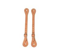 MiOYOOW 2 correas de espuelas de piel, correa de espolón con hebilla de aleación, correas de espuelas occidentales retro ajustables de 6 agujeros para montar