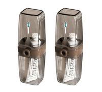 MiOYOOW 2 fundas para cepillo de dientes de viaje, 2 en 1, contenedor de almacenamiento portátil para cepillo de dientes y pasta de dientes con funda para viajes, camping, viajes de negocios y hogar,