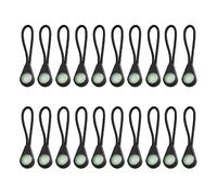 MiOYOOW 20 unidades de cremallera luminosa, cierre de cremallera, fijador, luminoso, luminoso, antipérdida, kit de cremallera para senderismo, camping, montañismo