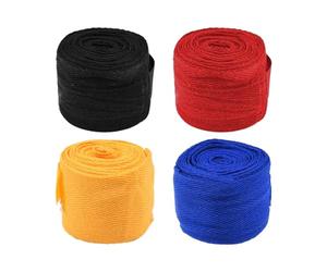 MiOYOOW 4 vendajes de boxeo para hombre, vendajes de muñeca en caja, vendajes de mano elásticos de artes marciales con hebilla para entrenamiento de boxeo (2,5 m)