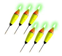 MiOYOOW 6 flotadores de pesca iluminados, flotadores de pesca iluminados para pesca de día y noche, para pesca de bagre en agua salada y agua dulce