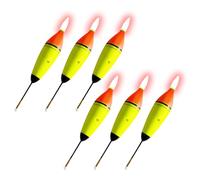 MiOYOOW 6 flotadores de pesca iluminados, flotadores de pesca iluminados para pesca de día y noche, para pesca de bagre en agua salada y agua dulce