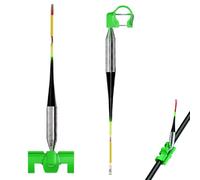 MiOYOOW Alarma de mordida de pesca, 2 alarmas automáticas para caña de pescar, alarma luminosa con diseño de bobina elástica para día y noche