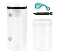 MiOYOOW - Botella de pesca, jaula para menés (PP transparente, kit de captura de peces para niños, exploración, con cuerda e inserción en el suelo, para peces pequeños y cangrejos al aire libre