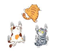 MiOYOOW Calcomanías de coche, calcomanía de gato para rascar, autoadhesiva, divertida cubierta de arañazos para coche, ventana, parachoques, laptop, motocicleta