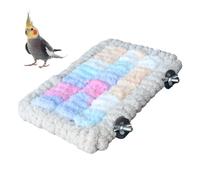 MiOYOOW Cama de jaula para pájaros, nido colorido para dormir, hamaca colgante cálida para pájaros, marco de acero inoxidable 304 integrado para plataforma de pie de invierno, suministros de jaula de
