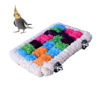 MiOYOOW Cama de jaula para pájaros, nido colorido para dormir, hamaca colgante cálida para pájaros, marco de acero inoxidable 304 integrado para plataforma de pie de invierno, suministros de jaula de