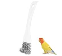 MiOYOOW Cepillo para jaulas de pájaros, limpiador de jaulas de loros con pala y mango ergonómico, accesorio para jaulas de mascotas para limpieza profunda