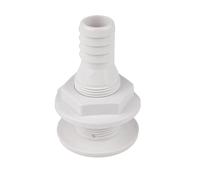 MiOYOOW Conector de casco pasante, 3/4 pulgadas a través del casco de montaje de bomba ABS de drenaje de manguera de ventilación para barcos marinos