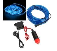 MiOYOOW El Wires - Hilo de luz de 5 m/16 pies, DC 12 V, tira de neón luminosa impermeable para interiores de auto, iluminación interior LED flexible para decoraciones de auto