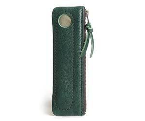 MiOYOOW Estuche de Cuero sintético para lápices, Estilo Retro con Cremallera, Ideal para rotuladores, para el Trabajo y la Oficina
