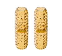 MiOYOOW Estuche para cepillo de dientes de viaje, 2 unidades, contenedor de almacenamiento de pasta de dientes, doble taza, 2 en 1, taza de viaje para camping, viaje, baño, Gold, Classique