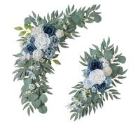MiOYOOW Flores Artificiales para Bodas, 2 Piezas de Flores Artificiales para Arco de Ceremonia, Kit de Flores para Arco de Boda para decoración de Bodas, Ceremonia y recepción, decoración