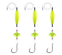 MiOYOOW Flotador Pesca Catfish, 3 piezas flotadores para peces gata con doble sonajero, 6/0 8/0 anzuelos circulares, con fuerza de tracción de 55 libras para pesca de pez gato