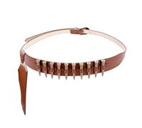 MiOYOOW Funda para cinturón de vaquero, cinturón de cuero PU con funda para pistola para disfraz de Cosplay, fiesta temática de carnaval, mascarada
