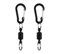 MiOYOOW - Hebilla magnética de pesca, 2/4 unidades, mosquetón magnético, llavero magnético de liberación rápida para pesca, camping, senderismo, ciclismo