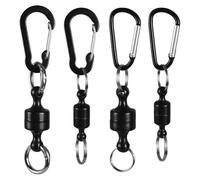 MiOYOOW - Hebilla magnético de pesca, 2/4 unidades, mosquetón y llavero de liberación rápida para pesca, camping, senderismo, ciclismo